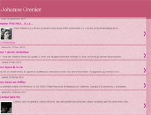 Tablet Screenshot of johannegrenier.blogspot.com