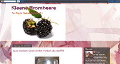 Desktop Screenshot of kleene-brombeere.blogspot.com