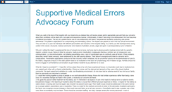 Desktop Screenshot of medicalerroradvocacyforum.blogspot.com