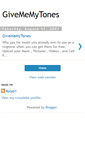 Mobile Screenshot of givememytones.blogspot.com