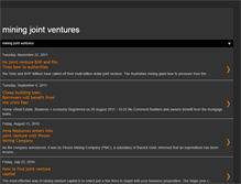 Tablet Screenshot of mining-joint-ventures.blogspot.com