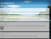 Tablet Screenshot of ourrusticroots.blogspot.com