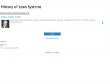 Tablet Screenshot of historyofleansystem.blogspot.com