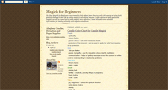 Desktop Screenshot of magick-for-beginners.blogspot.com