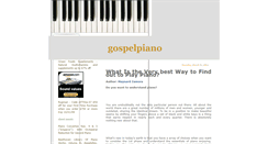 Desktop Screenshot of gospelpiano.blogspot.com