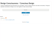 Tablet Screenshot of designconsciousnessconsciousdesign.blogspot.com