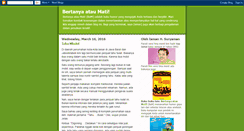 Desktop Screenshot of bertanyaataumati.blogspot.com