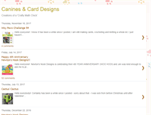 Tablet Screenshot of caninesandcarddesigns.blogspot.com