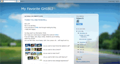 Desktop Screenshot of myfavoriteghibli.blogspot.com