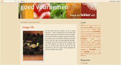 Desktop Screenshot of goedvoornemen.blogspot.com