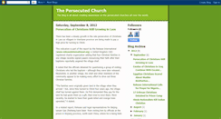 Desktop Screenshot of churchpersecution.blogspot.com