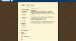 Desktop Screenshot of hafizhlifediary.blogspot.com