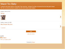 Tablet Screenshot of mazeltovbaby.blogspot.com