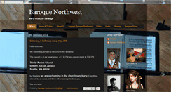 Desktop Screenshot of baroquenorthwest.blogspot.com