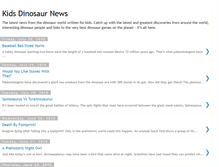 Tablet Screenshot of kidsdinosaurnews.blogspot.com