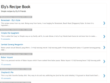 Tablet Screenshot of elysrecipebook.blogspot.com