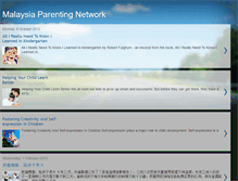 Tablet Screenshot of malaysiaparentingnetwork.blogspot.com