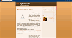 Desktop Screenshot of my-recycle-bin.blogspot.com