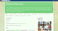 Desktop Screenshot of duriandemocracy.blogspot.com