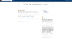 Desktop Screenshot of goldensellingsuccess.blogspot.com