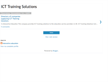 Tablet Screenshot of ict-training-solutions.blogspot.com