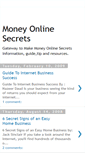 Mobile Screenshot of money-online-secrets.blogspot.com