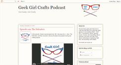 Desktop Screenshot of geekgirlcraftspodcast.blogspot.com