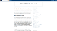 Desktop Screenshot of fastcashloans2011.blogspot.com