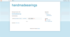 Desktop Screenshot of handmadeearings.blogspot.com