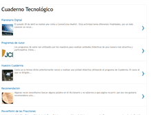 Tablet Screenshot of cuadernotecnolgico.blogspot.com
