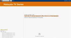 Desktop Screenshot of malaysiatvseries.blogspot.com
