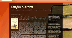 Desktop Screenshot of ksiazki-o-arabii.blogspot.com