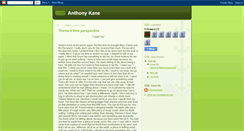 Desktop Screenshot of anthonykane.blogspot.com