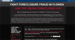 Desktop Screenshot of fight-foreclosure-fraud-in-florida.blogspot.com