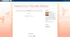 Desktop Screenshot of immagiveyoutheskinny.blogspot.com