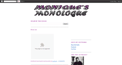 Desktop Screenshot of moniquesmonologue.blogspot.com