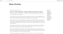 Desktop Screenshot of dataintuition.blogspot.com