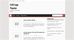 Desktop Screenshot of liriklagu-popular.blogspot.com