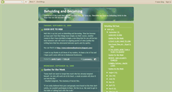 Desktop Screenshot of beholdingandbecoming.blogspot.com