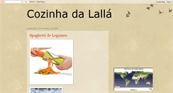 Desktop Screenshot of cozinhadalala.blogspot.com