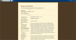 Desktop Screenshot of hopeforbolivia.blogspot.com