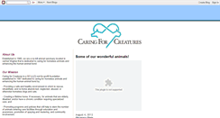 Desktop Screenshot of caringforcreatures.blogspot.com