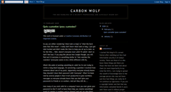 Desktop Screenshot of carbonwolf.blogspot.com