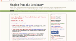 Desktop Screenshot of lectionarysong.blogspot.com