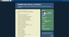 Desktop Screenshot of nombresmasfeos.blogspot.com