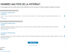 Tablet Screenshot of nombresmasfeos.blogspot.com