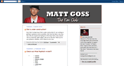 Desktop Screenshot of mattgossfanclub.blogspot.com