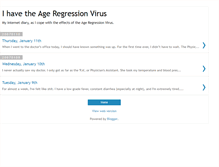 Tablet Screenshot of ihavetheageregressionvirus.blogspot.com