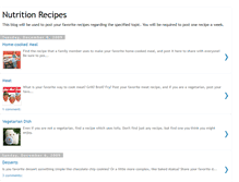 Tablet Screenshot of nutritionrecipes.blogspot.com