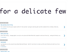 Tablet Screenshot of foradelicatefew.blogspot.com